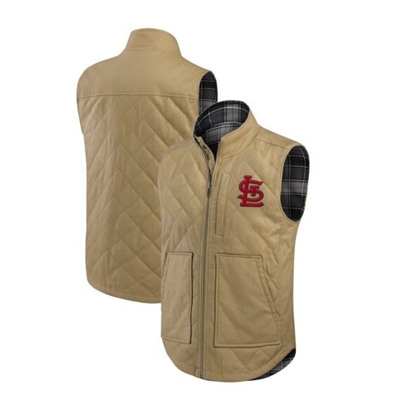 Men's St. Louis Cardinals Darius Rucker Reversible Canvas Vest Size Medium NWT - Picture 1 of 10